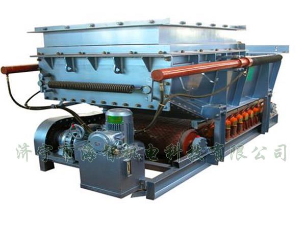 它將帶式（甲帶）給料機(jī)的手動檢修閘門改為電動、液動或氣動控制閥門，增大了閘門推力